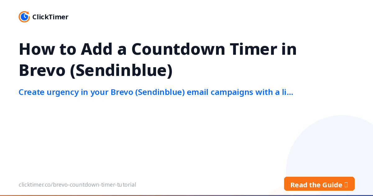 Comment ajouter un compte à rebours dans Brevo (Sendinblue)
