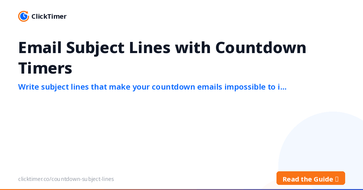 Objets d'e-mail associés à un compte à rebours