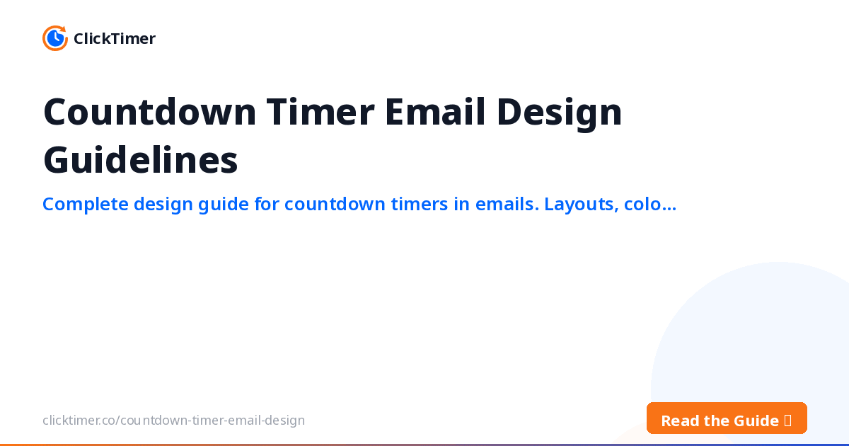 Règles de design des e-mails avec compte à rebours
