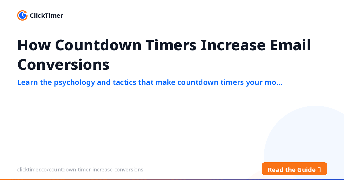 Comment les comptes à rebours augmentent les conversions e-mail