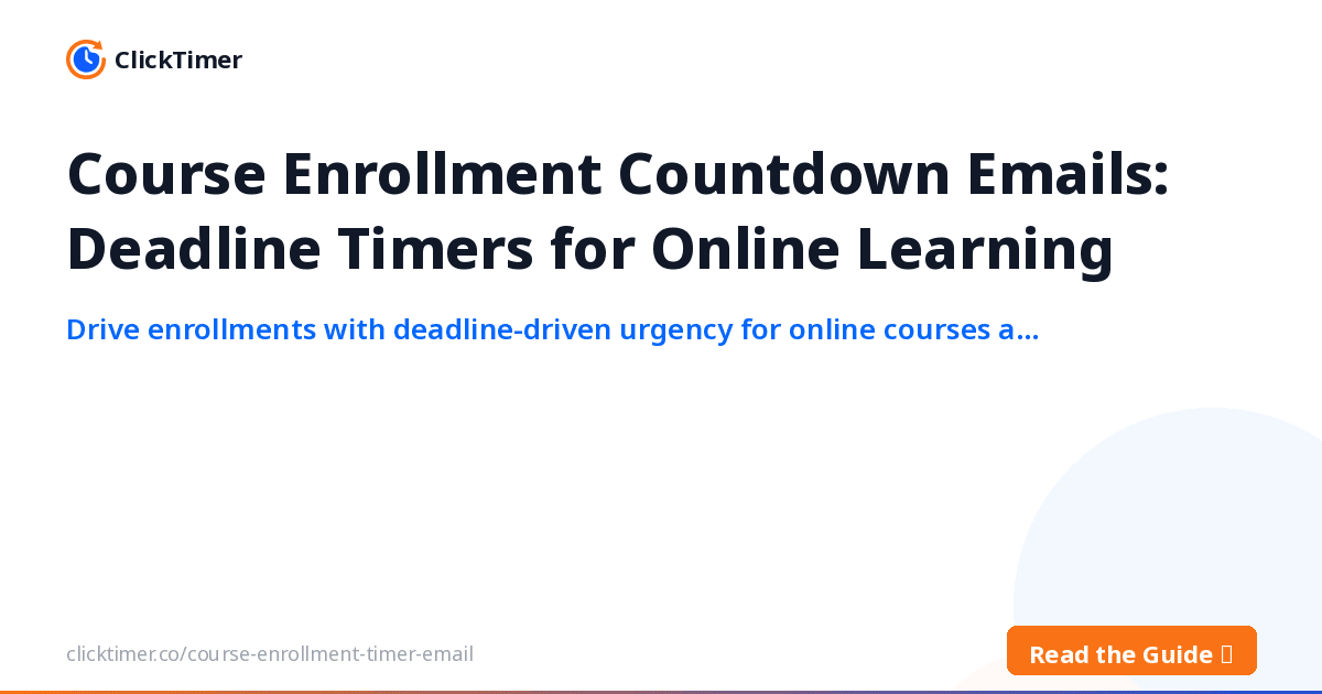 E-mails d'inscription aux formations avec compte à rebours : des échéances pour l'apprentissage en ligne