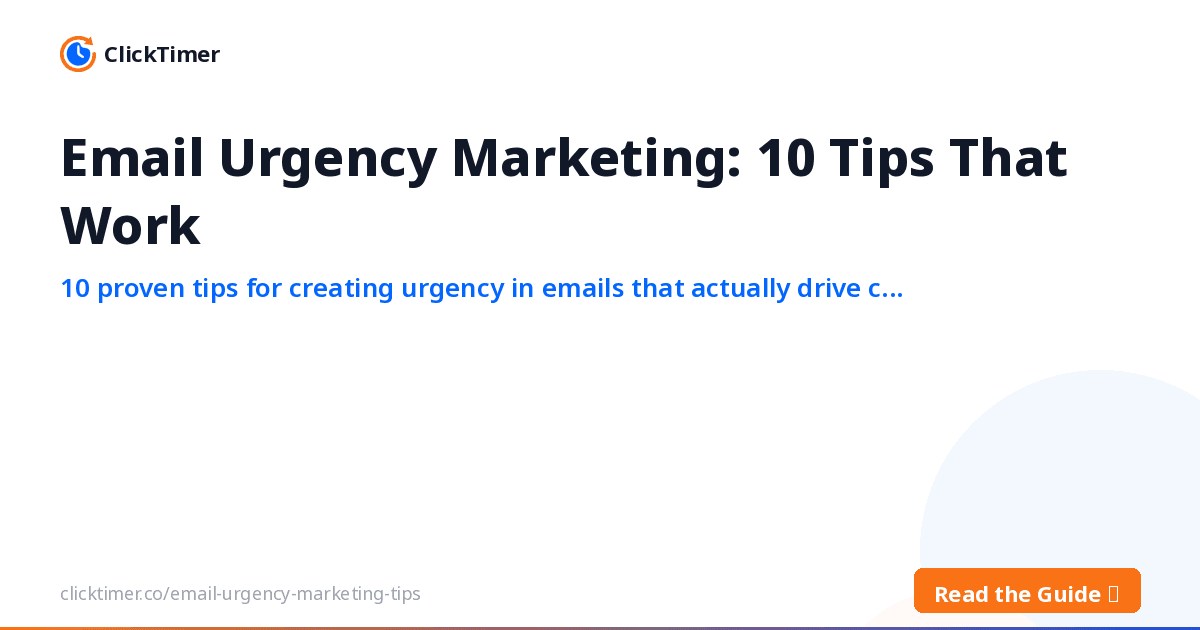 Marketing de l'urgence par e-mail : 10 conseils qui fonctionnent