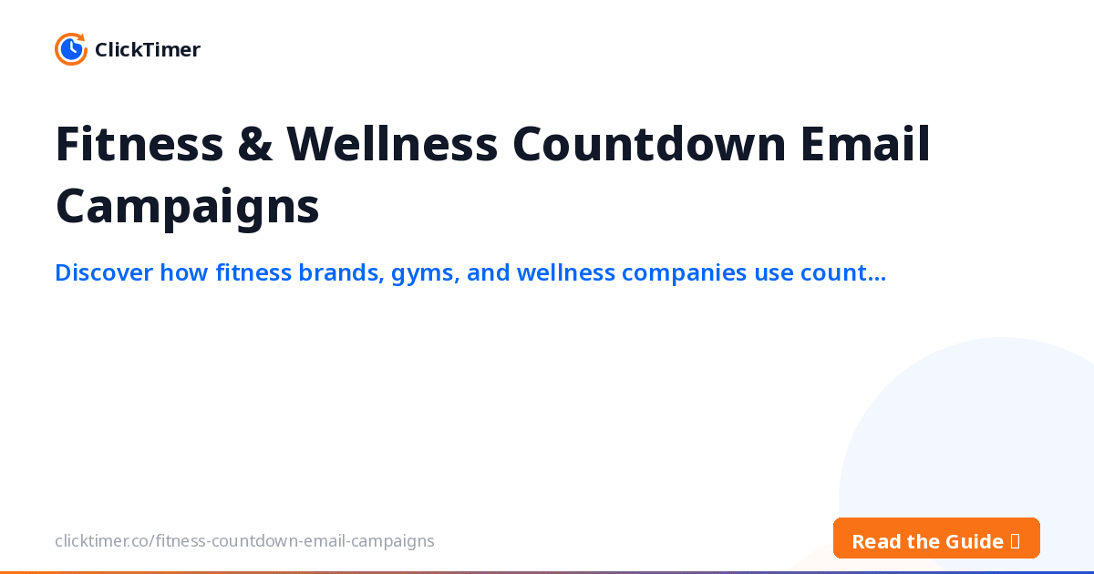 Campagnes e-mail fitness et bien-être avec compte à rebours