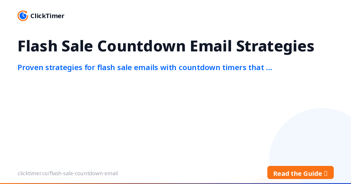 Stratégies e-mail de vente flash avec compte à rebours