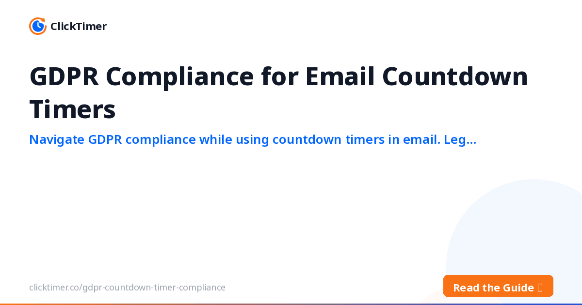 Conformité RGPD des comptes à rebours e-mail