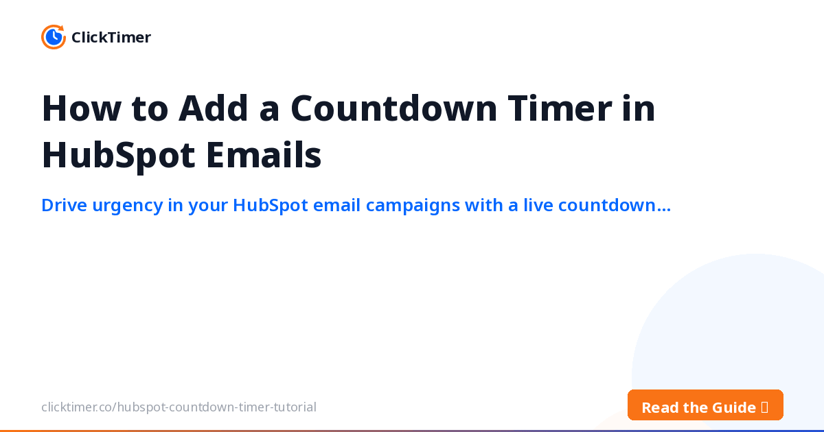 Comment ajouter un compte à rebours dans les e-mails HubSpot