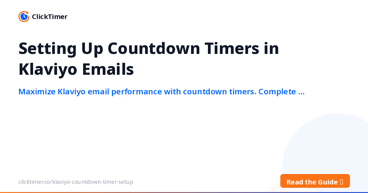 Configurer des comptes à rebours dans les e-mails Klaviyo