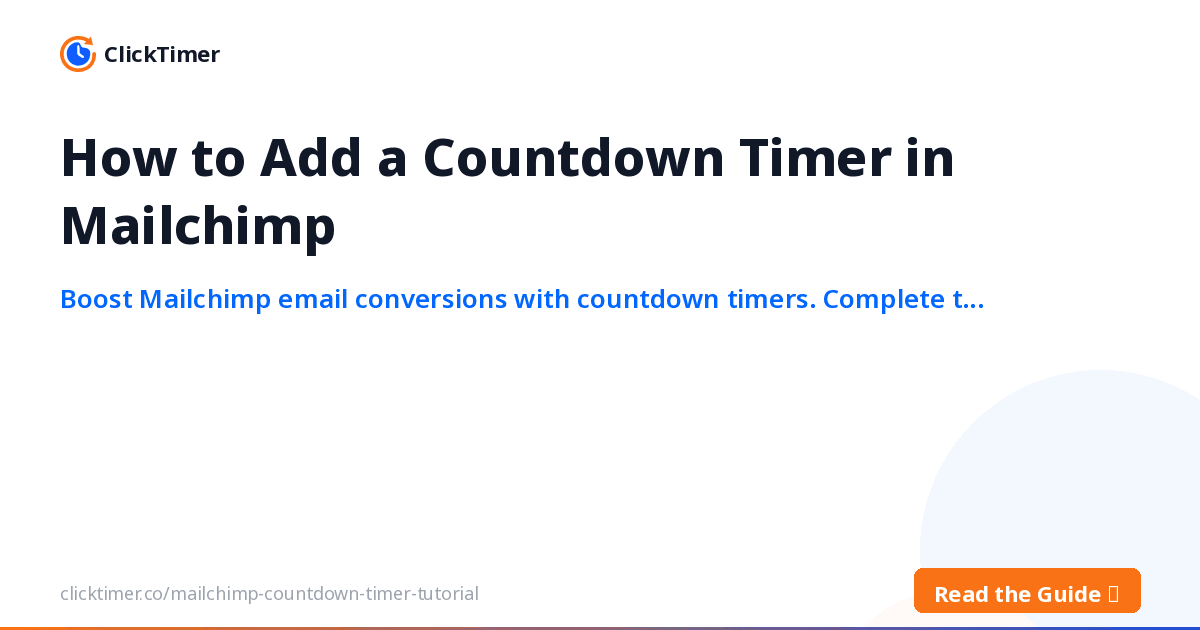 Comment ajouter un compte à rebours dans Mailchimp