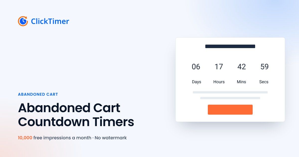 Abandoned Cart Countdown Timer: Recover More Revenue from Lost Sales