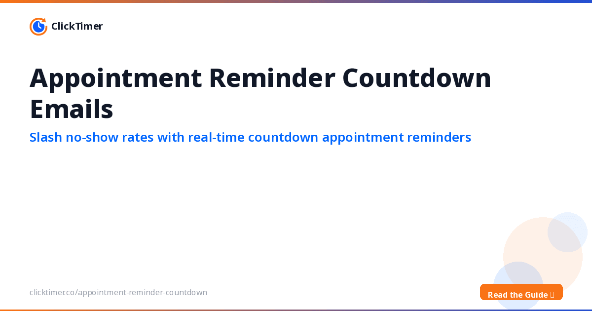 E-mails de rappel de rendez-vous avec compte à rebours