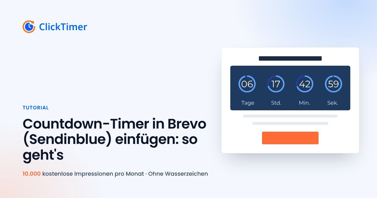 Countdown-Timer in Brevo (Sendinblue) einfügen: so geht's