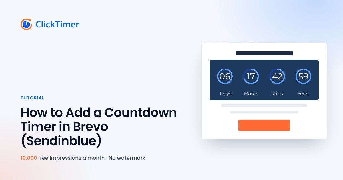 How to Add a Countdown Timer in Brevo (Sendinblue)