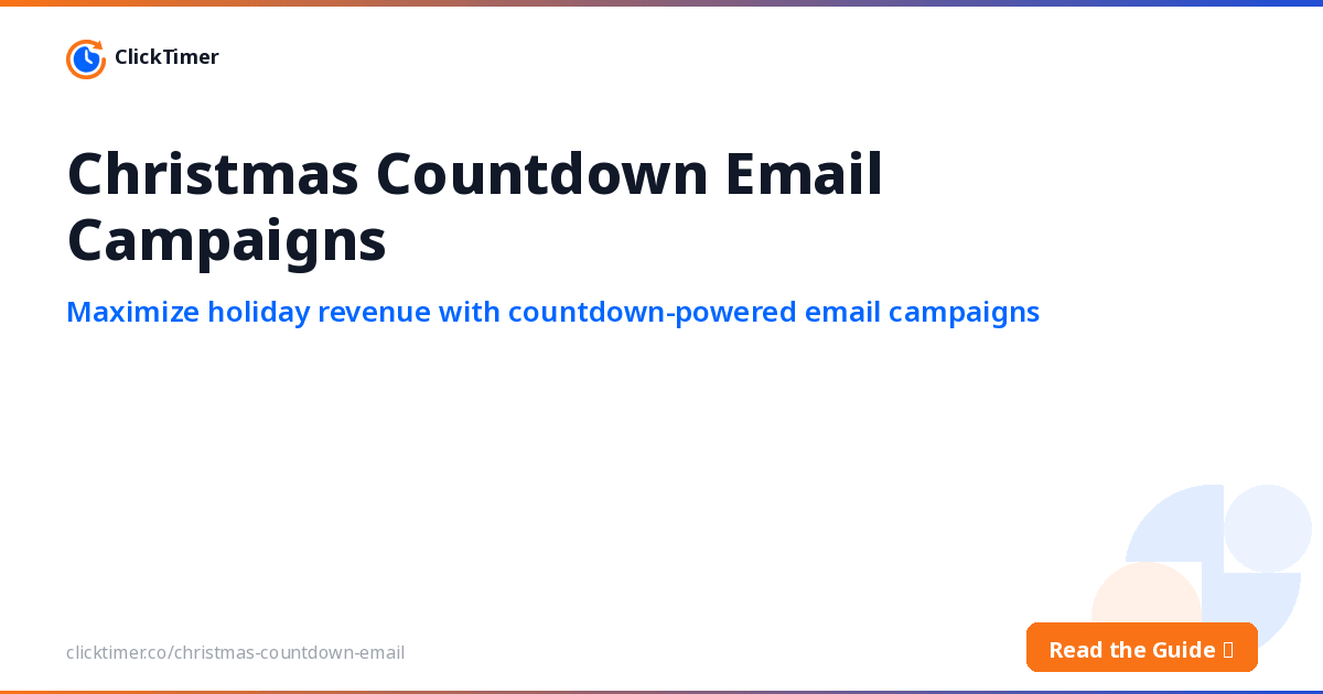 Campagnes e-mail de Noël avec compte à rebours