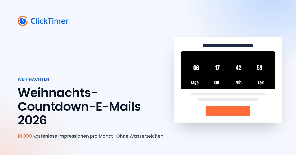 Weihnachts-E-Mail-Kampagnen mit Countdown-Timer
