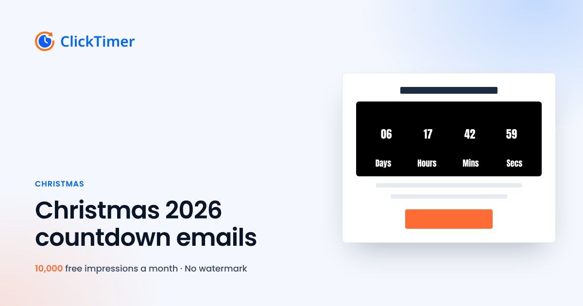 Christmas Countdown Email Campaigns