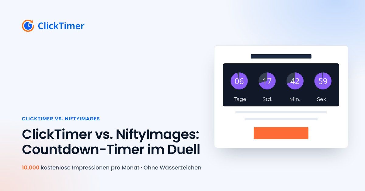 ClickTimer vs. NiftyImages: Countdown-Timer im direkten Duell