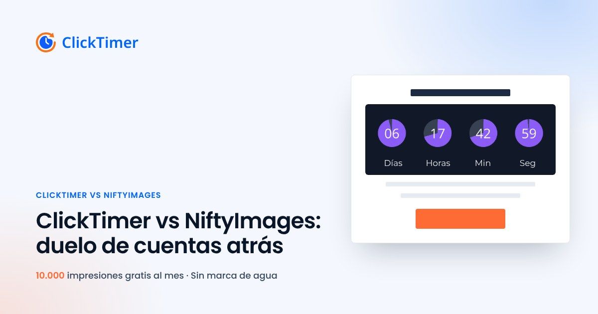 ClickTimer vs NiftyImages: duelo de cuentas atrás