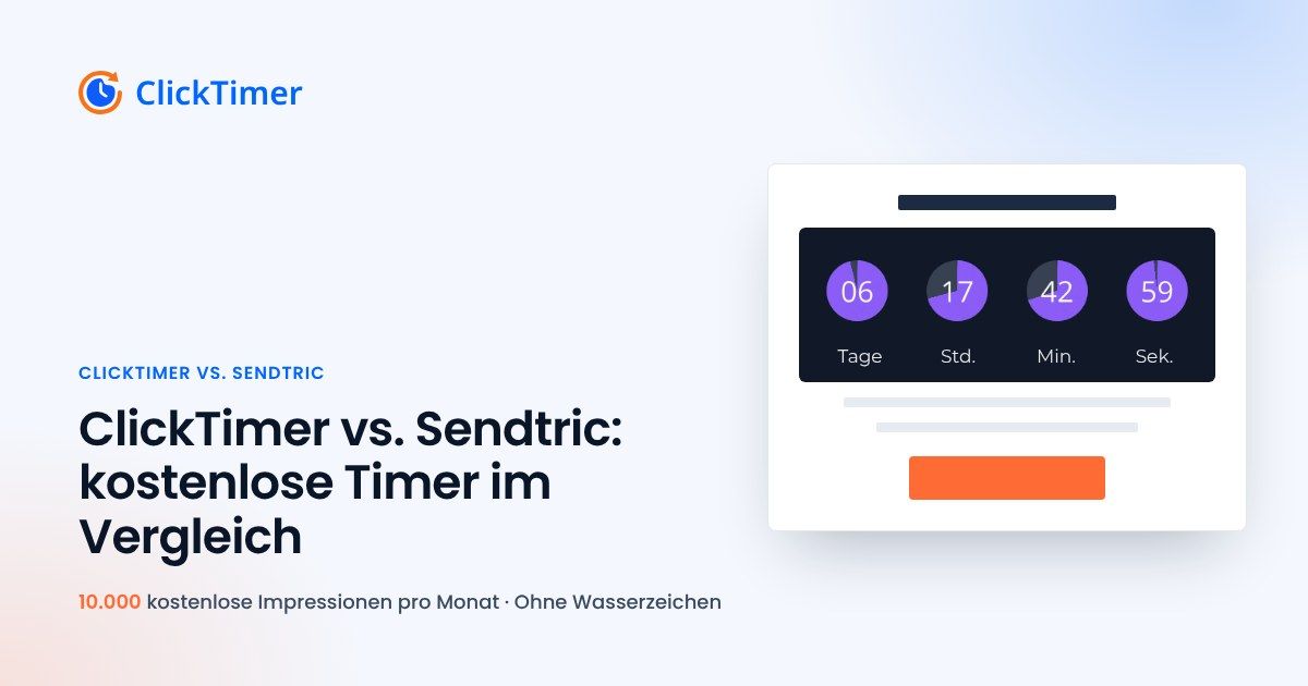 ClickTimer vs. Sendtric: kostenlose Timer im Vergleich