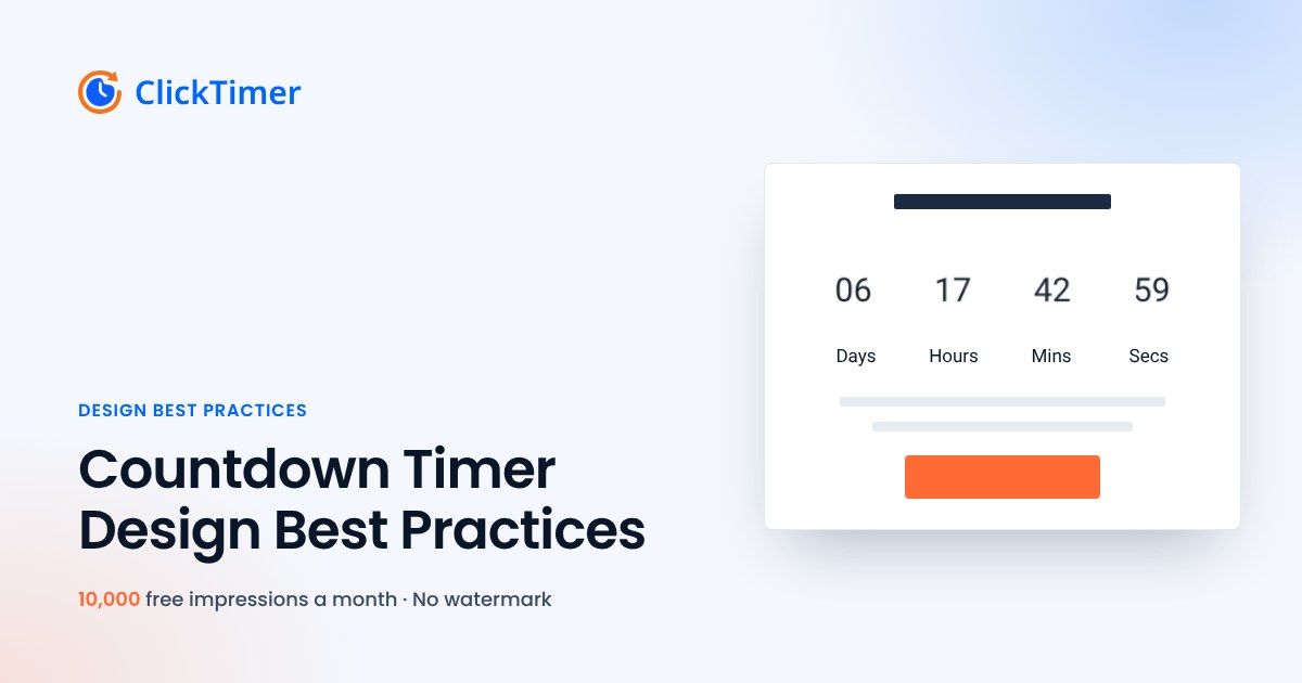Countdown Timer Design Best Practices: Visual Hierarchy and UX Principles