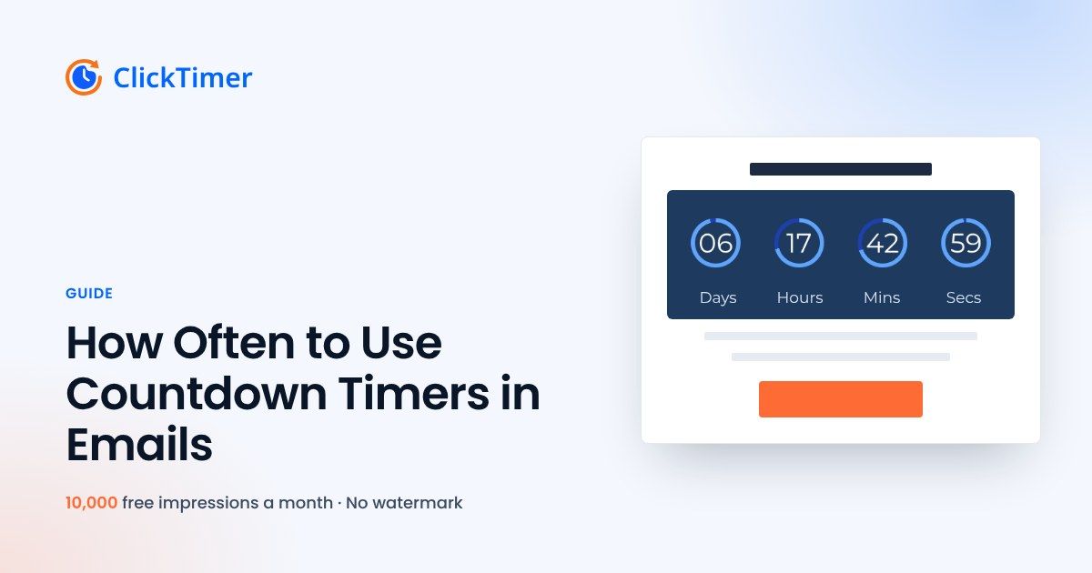 How Often to Use Countdown Timers in Emails