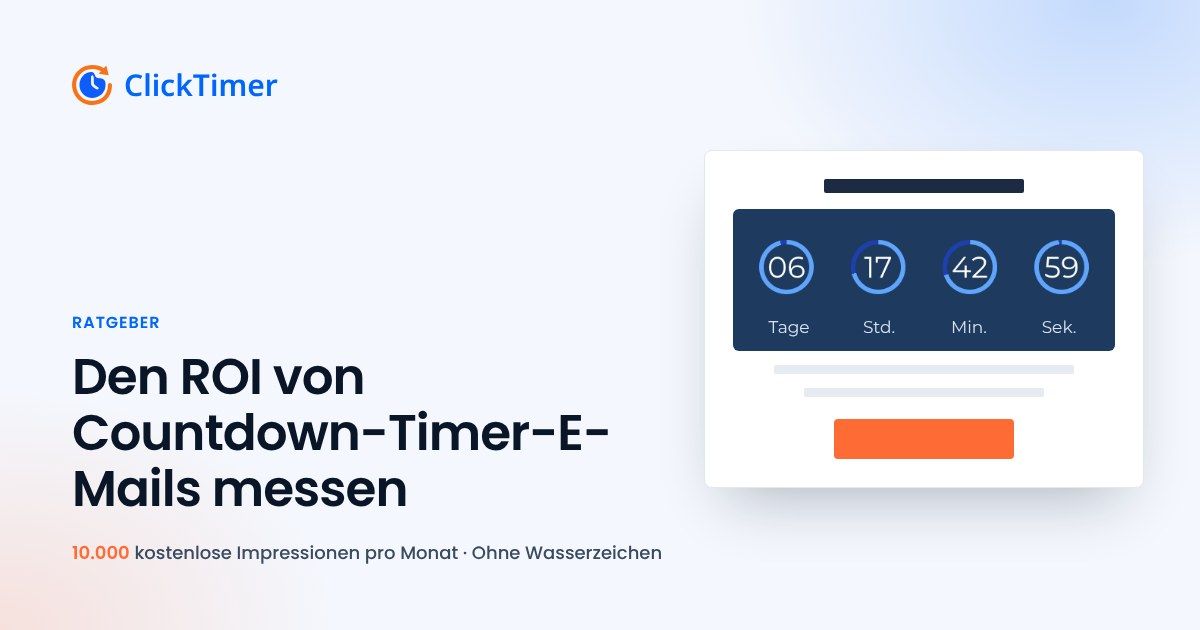 Den ROI von Countdown-Timer-E-Mails messen