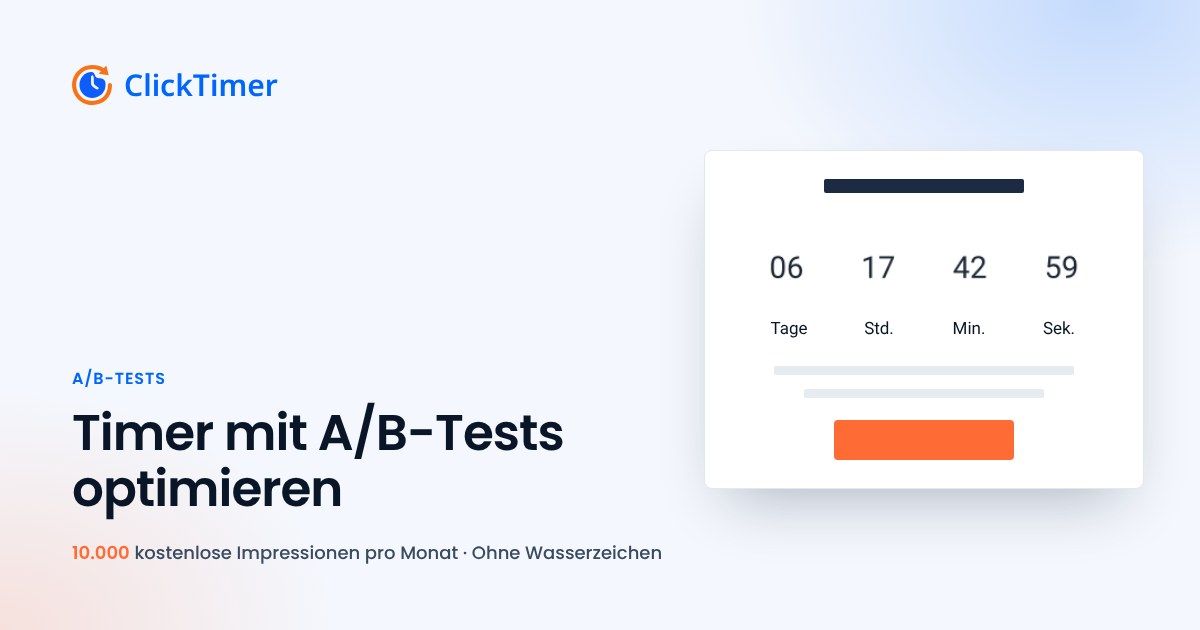 A/B-Tests für Ihre Countdown-Timer in E-Mails