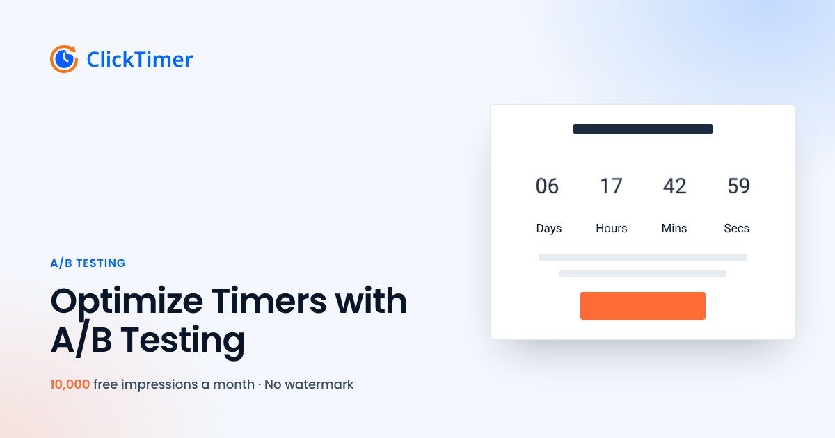 A/B Testing Your Email Countdown Timers
