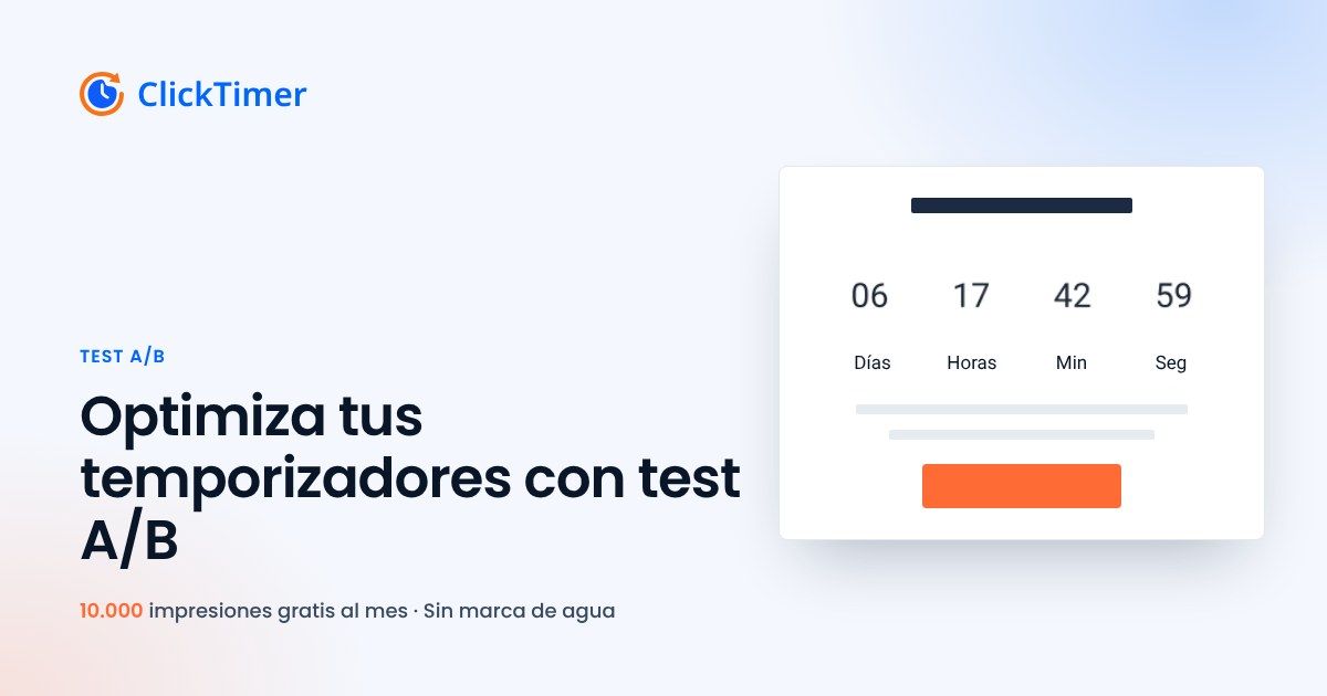 Tests A/B de tus cuentas atrás para email