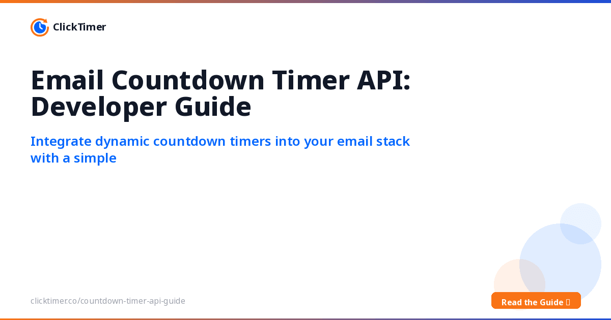 API de compte à rebours pour e-mail : guide développeur