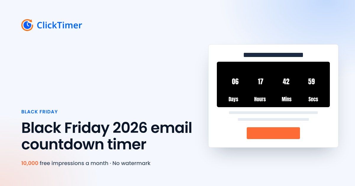 Countdown Timer for Black Friday Emails: Boost Sales with Urgency