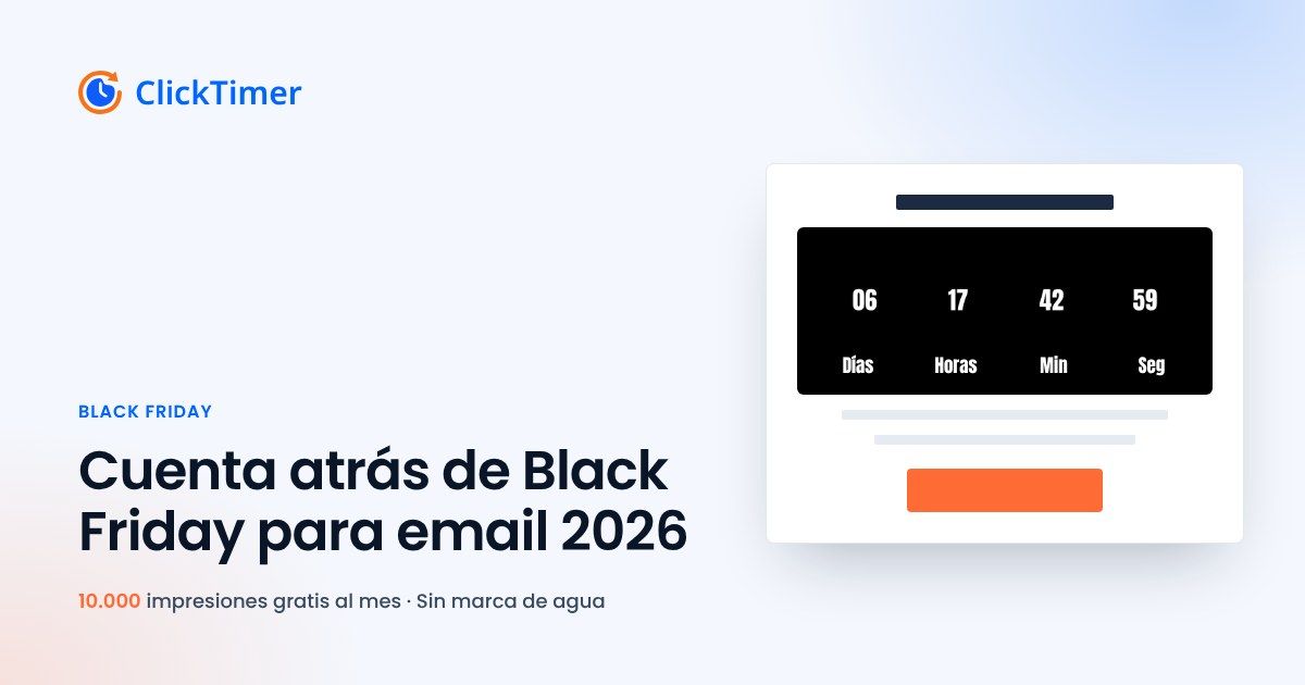 Cuenta atrás para emails de Black Friday: impulsa las ventas con urgencia