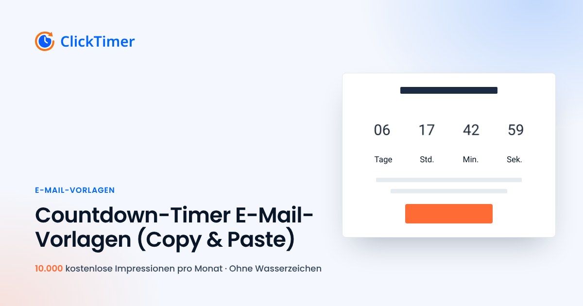 E-Mail-Vorlagen mit Countdown-Timer (zum Kopieren)