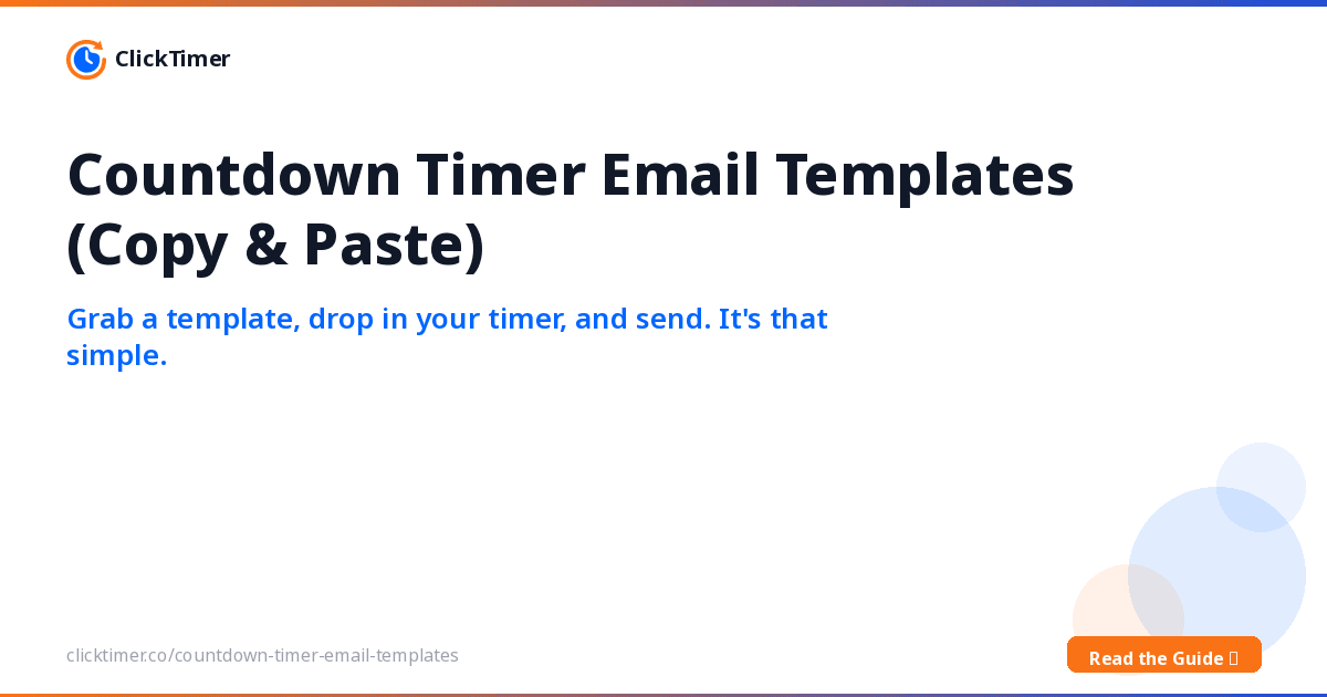 Modèles d'emails avec compte à rebours (à copier-coller)