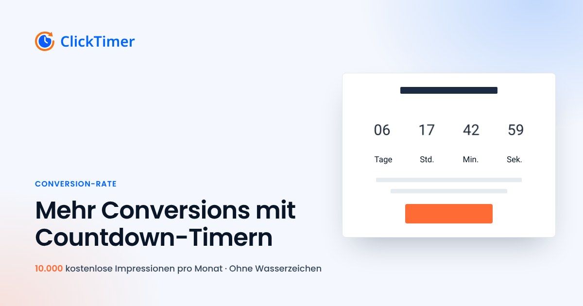 Wie Countdown-Timer die Conversions von E-Mails steigern