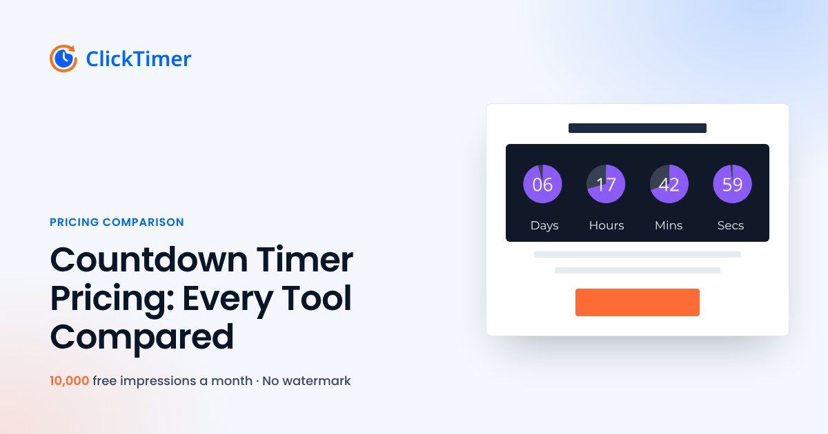Countdown Timer Pricing: Every Tool Compared