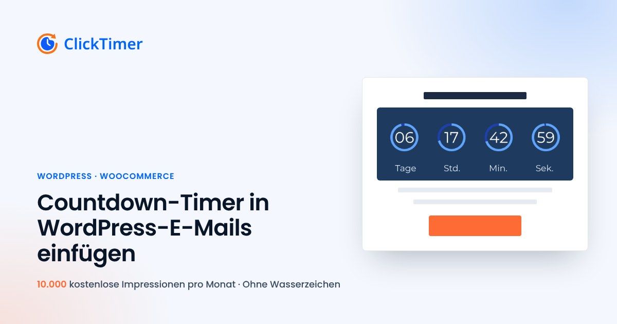 Countdown-Timer in WordPress-E-Mails einfügen