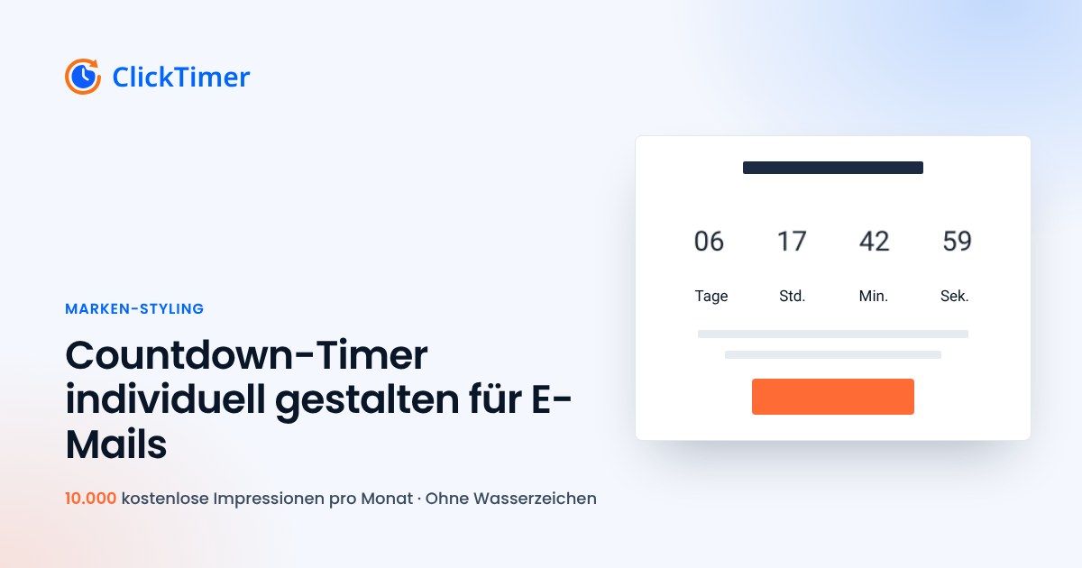 Countdown-Timer für E-Mails individuell gestalten