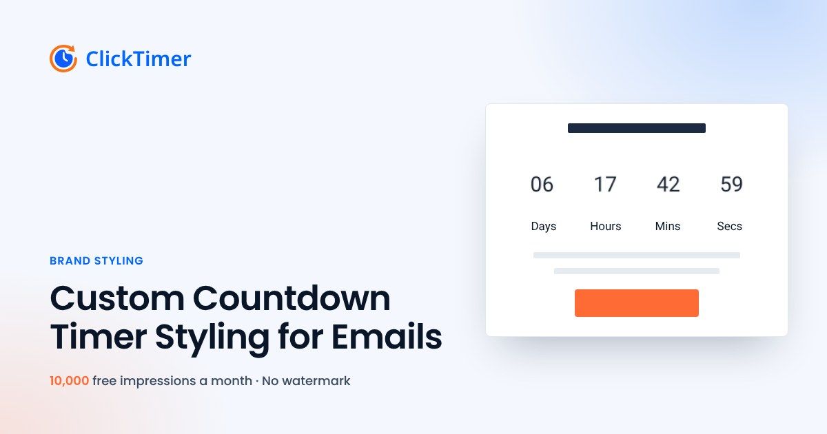 Custom Countdown Timer Styling for Emails
