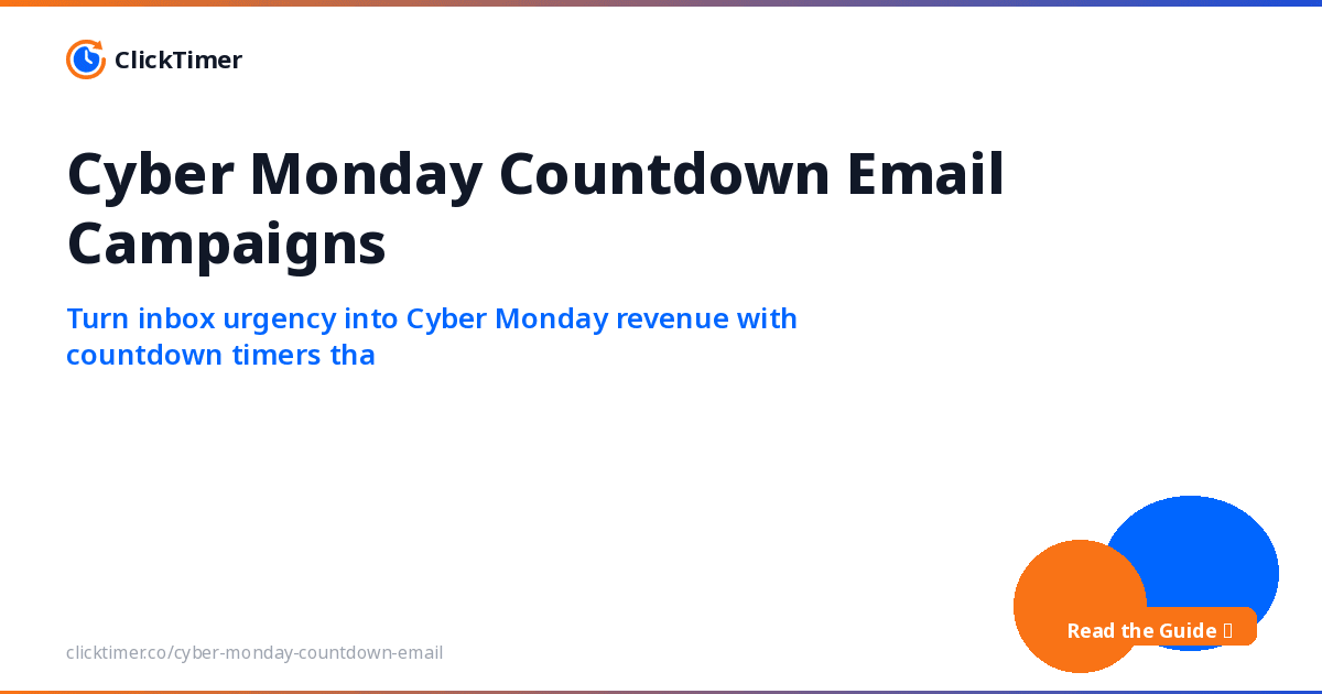 Campagnes e-mail Cyber Monday avec compte à rebours