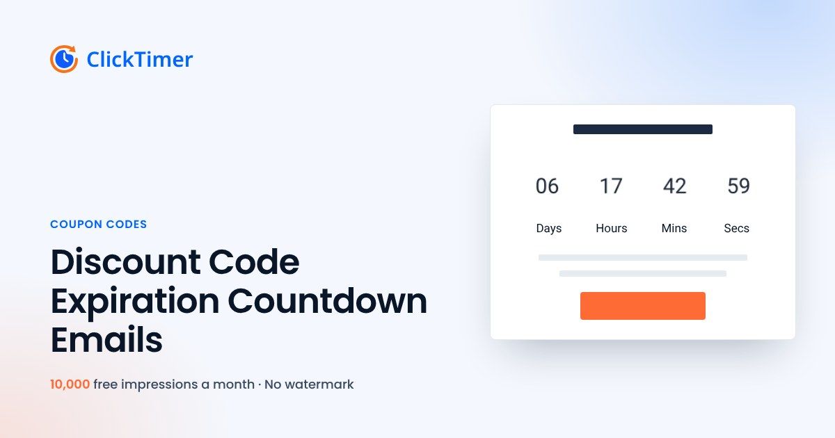 Discount Code Expiration Countdown Emails: Coupon Timer Strategy
