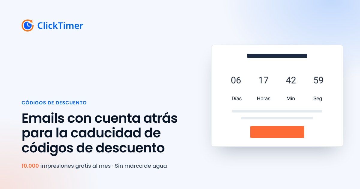 Emails de caducidad de códigos de descuento con cuenta atrás: estrategia de temporizador para cupones