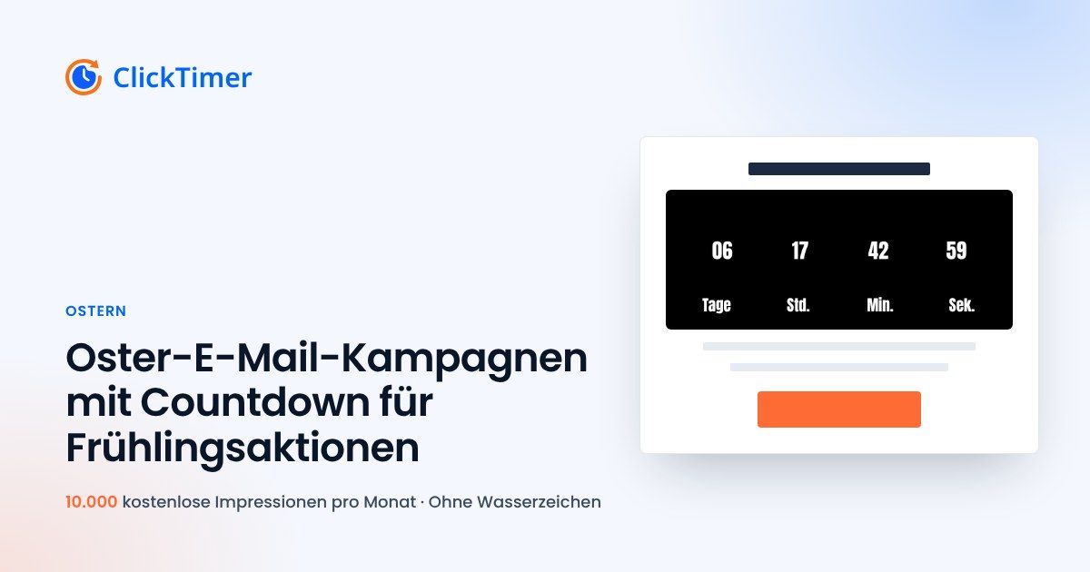 Oster-E-Mail-Kampagnen mit Countdown-Timer