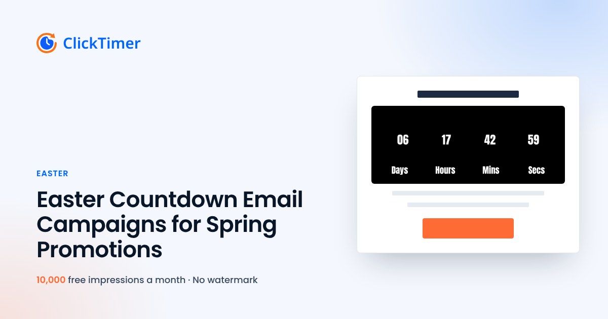 Easter Countdown Email Campaigns