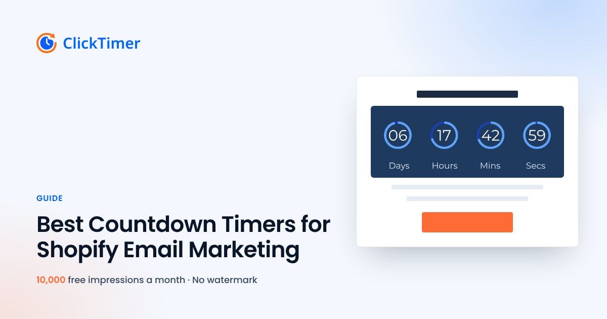 Best Countdown Timers for Shopify Email Marketing