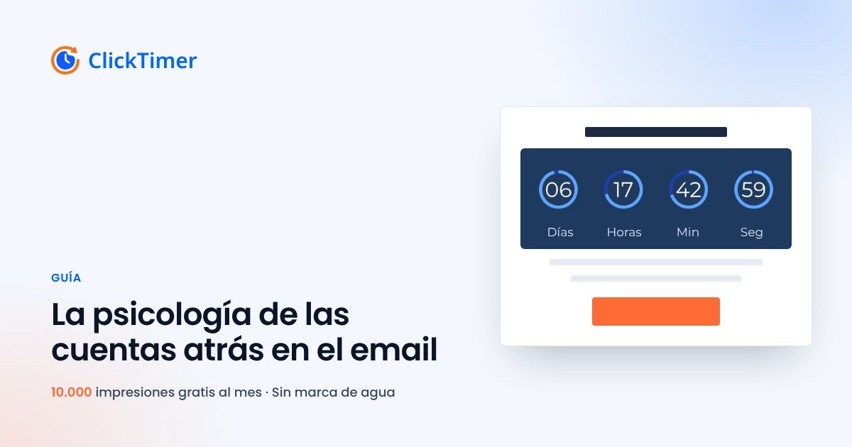 La psicología de las cuentas atrás en el email