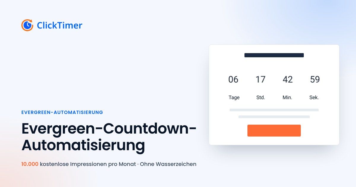 Evergreen-Timer für die E-Mail-Automatisierung: personalisierte Dringlichkeit