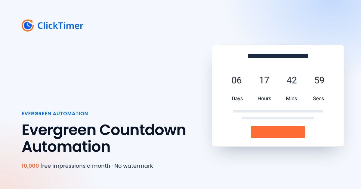 Evergreen Countdown Timers for Email Automation: Personalized Urgency
