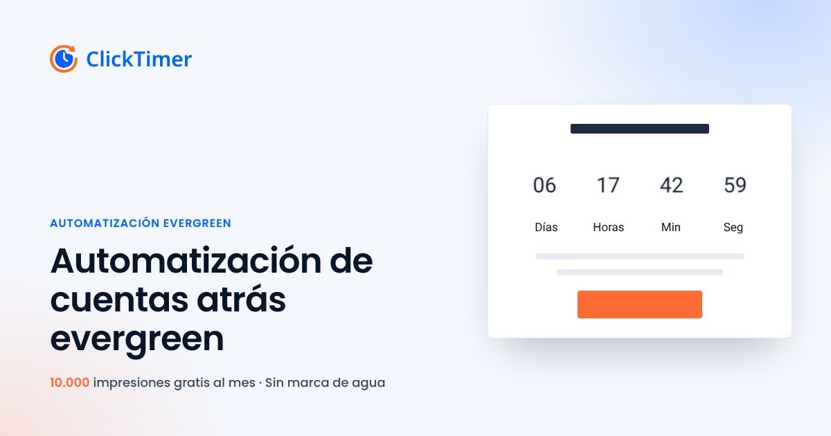 Temporizadores evergreen para la automatización de email: urgencia personalizada
