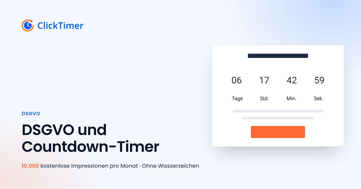 DSGVO-Konformität von Countdown-Timern in E-Mails