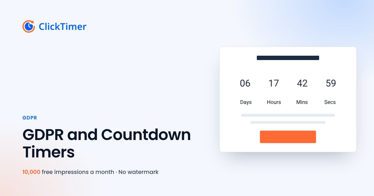 GDPR Compliance for Email Countdown Timers